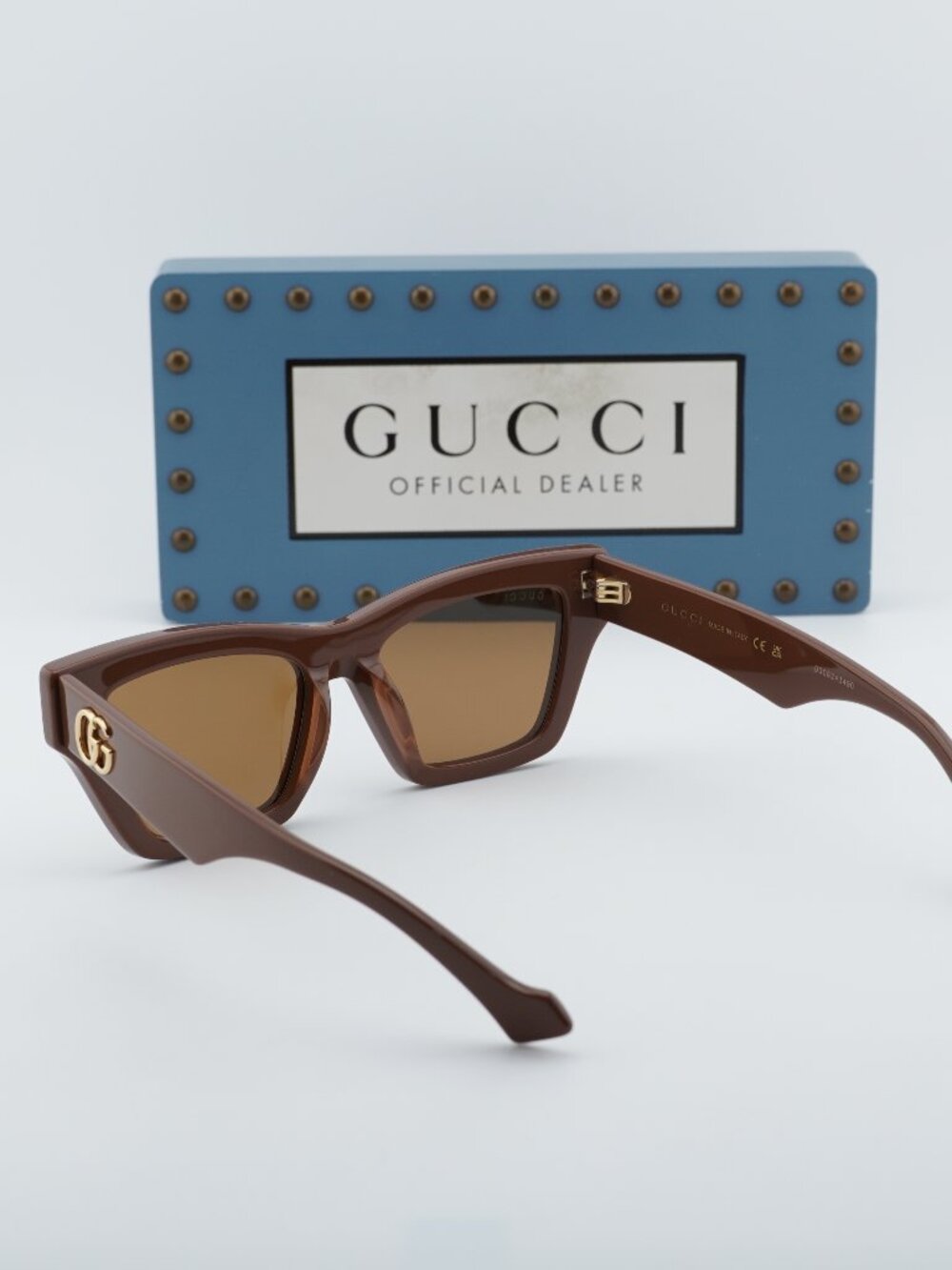 Gucci GG1753S 005 Women Cat Eye Sunglasses - Brown / Brown - Picture 3 of 11